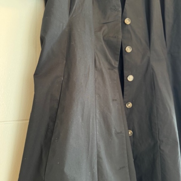 BANANA REOUBLIC Cotton Poplin Maxi Dress - Color Black - Size 8 - Picture 2 of 11